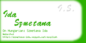 ida szmetana business card